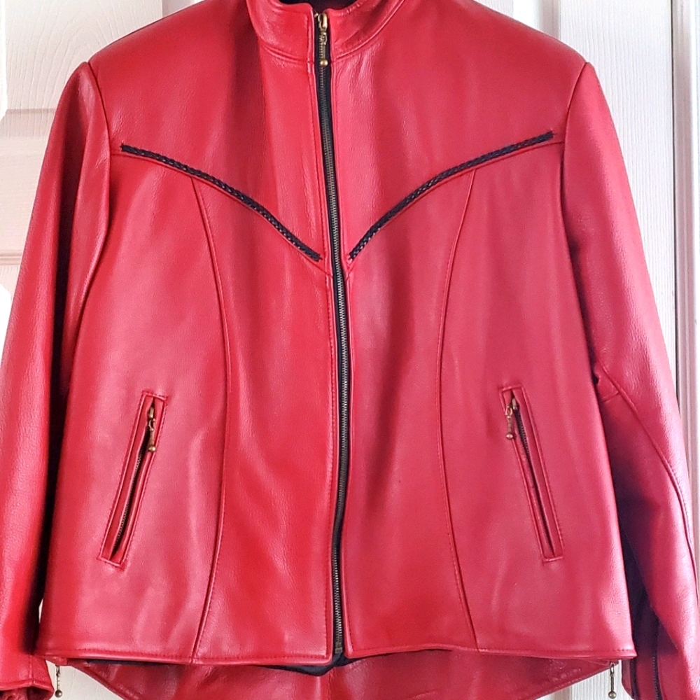 XXL Leather Jacket (Red)